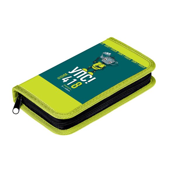 Пенал Hatber 190х115мм 1 отделение на молнии конгрев -УПСс, ошибочка!-  в индив.упак. , 